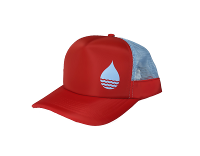 Red Floating Hat with Snapback