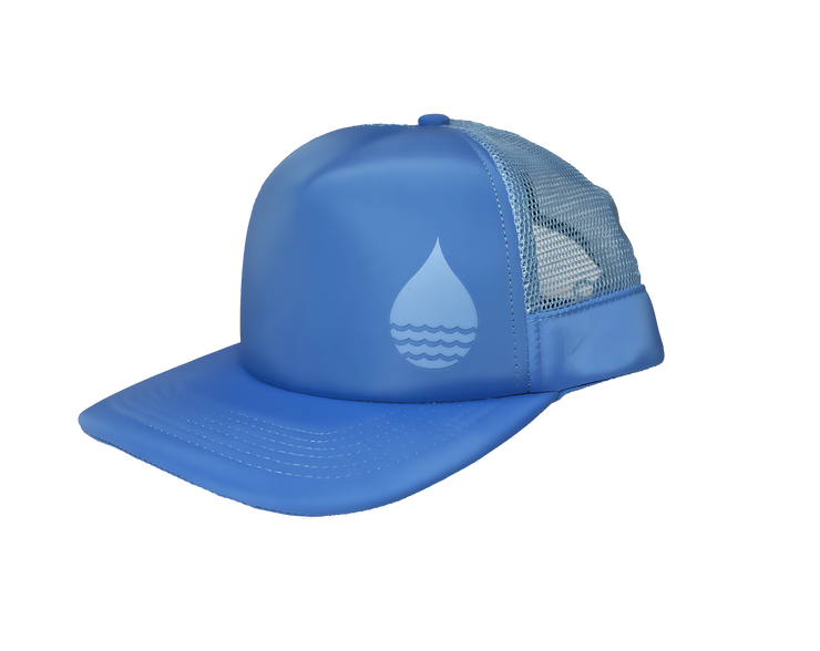 Blue Floating Hat with Snapback ULTRA LOW Profile